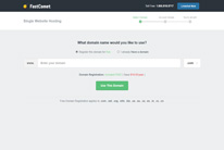 Register a domain at FastComet